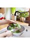 Kitchen strainer, 22 cm in diameter, stainless steel, handle, top strainer basket, draining vegetables, fruits, pasta, rice, dishwasher safe. - 5