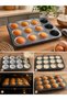 Cake Mold 2-Piece Muffin Set – 12-Cavity Muffin Mold + 100 Colorful Muffin Paper Cups - 3