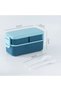 Lunchbox with dividers, 1300 ml, 2-in-1 lunchbox, with 3 compartments, Kids' lunchbox, Adult lunchbox, Leakproof, for school, picnics and parks (blue) - 5