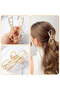 Four-piece set of metal bow hair clips—adorable knotted hair clips with strong hold, suitable for both thick and fine hair. - 4