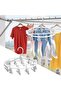 Clothes Dryer Hanger - Clothesline Rack Drying Rack - Drying Clothes - 20 Clips - 34 x 34 x 15 cm - Grey - 3