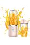 Portable blender with two mixing cups, 400ml portable electric blender, cordless design, mini blender, pink.