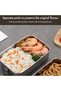 Two-piece stainless steel lunch box set, 850ml, with lock, leak-proof and portable, suitable for salads, sandwiches, adults, children, and camping. - 2