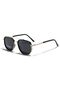 Square polarized sunglasses, unisex, metal alloy frame, TR90, polygonal driving glasses
