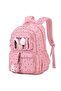 Girl's Backpack, Middle School Student Schoolbag, Elementary School Schoolbag (Pink)