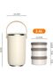 2600ml insulated food container, portable stainless steel food thermos with 3 compartments, suitable for office use and outdoor picnics (white). - 2