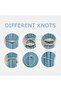 Two-piece upgraded hand-woven rope magnetic curtain tieback set - practical tapered decorative tiebacks, suitable for home and curtains (beige) - 5