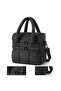 Lunch bag, double-layer insulated lunch box, durable and reusable, suitable for work, picnics, travel and food preparation - black.