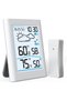 Weather station - Indoor and outdoor weather station - Wireless indoor and outdoor weather station - Outdoor sensor with a detection range of up...