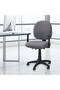 Two-piece elastic swivel office chair cover with fabric upholstery, for a modern office style. Made from stretchy - 4