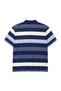 Men's Large Size Indigo Thick Striped Pique T-Shirt 3Xl-4Xl-5Xl-6Xl - 5