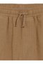 Lcw Kids Beige Elastic Waist Boys' Shorts - 3