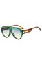 Stylish aviator sunglasses, women's retro two-tone sunglasses, UV400, men's trendy gradient punk sunglasses.