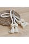 2-Pack Magnetic Curtain Tiebacks, Hand-woven Cotton Curtain Tiebacks, Curtain Fixers, Curtain Tiebacks (Beige) - 3