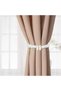 Four-piece curtain tieback set, magnetic curtain tiebacks, magnetic curtain buckles, magnetic curtain rings, curtain ties for curtain decoration. - 5