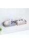 Two-piece wall-mounted bathroom storage rack set, no drilling required for installation. Includes a plastic soap dish and drain rack for toiletries - 4