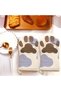 One pair of heat-resistant cotton oven mitts, heat-proof oven mitts, heat-free cooking mitts, size 15*26*2.5 cm. - 3