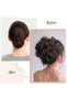 One hair tie, dark brown, hair clip style, fluffy curls, synthetic fiber, messy bun clip, curly messy bun wig, suitable for women and girls. - 4