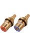 Brass ceramic disc faucet valve replacement, 1/4 turn 1.27 cm, suitable for bathroom and kitchen faucets (1 pair, hot and cold). - 5