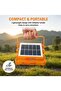 Solar LED Floodlight Portable Work Light, USB Rechargeable with 5 Lighting Modes for Camping & Emergencies - 5