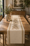 Toscana Olive Branch Flower Pattern Mediterranean Style Italian Style Vintage Beige Cream 1 Pcs Runner Kitchen Digital Printing - 2