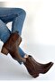 Matin Bitter Brown Leather Heeled Boots