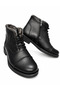 Men's Black Winter Fur-Lined Rubber Sole Stylish Casual Men's Comfortable Boots - 8