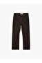 Cotton Slim Fit Buttoned Pocket Flared Crop Jean Trousers - Kick Flare Jeans - 4