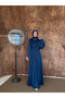 Fairy Spanish Sleeves, Draped Bust, Waist Detail, Chiffon Hijab Evening Dress - 2