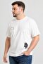 Men Crew Neck Short Sleeve Brand Logo T-Shirt, White - 5