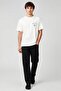 Men Crew Neck Short Sleeve Brand Logo T-Shirt, White - 3