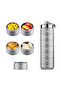 Weekly metal pillbox, stackable leak-proof travel pillbox, pink - 5