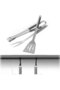 BBQ Grill Tool Set - Stainless Steel Barbecue Accessories - 3 Pieces - Includes Carrying Bag - 4