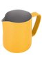 350ml stainless steel milk frother, can be used to make milk, milk foam, coffee, latte, etc., yellow. - 4