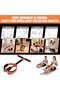 Elastic Abdominal Trainer Resistance Band with Ergonomic Handle, Total Abs Home Workout Fitness Elastic Pull Rope Strength Equipment (Orange) - 3