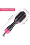 Hair dryer comb and volumizing styler | 3-in-1 ionic anti-frizz hot air styler | Professional salon-grade hair dryer styling tool (black) - 2