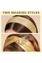 Women's headband, loose fit, non-slip, suitable for sports, yoga, and disco, 70s accessory (gold). - 3