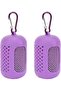 2-Pack Quick-Drying Portable Microfiber Gym Towels with Silicone Case (Purple)
