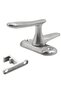 Door lock w/rotary handle, SS exterior - high & low pin locking - anti-theft protection - For most doors - silver - 1 door handle lock - 8