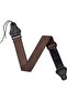 Adjustable cotton guitar strap – comfortable shoulder strap, suitable for folk, acoustic, electric guitars and bass guitars (brown)