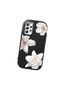 Samsung Galaxy A72 Compatible Case Camera Protective Black Silicone Couple Phone Case with Floral Pattern - 3
