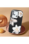 Samsung Galaxy A21S Compatible Case Camera Protector Black Silicone Couple Phone Case Floral Pattern - 2