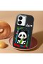 Vivo Y77T 5g Compatible Case Camera Protective Black Silicone Couple Phone Case Panda Pattern - 2