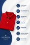 2-Pack Premium School Polo Collar 100% Cotton Boys' School T-Shirt Long Sleeve 8-16 Years |   Children's School Uniform Polo Collar Basic T-Shirt Unisex Long Sleeve Soft Textured Breathable Fabric - 5