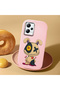Poco X5 5g Compatible Case Camera Protector Pink Silicone Couple Phone Case Character Patterned - 2