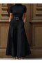 Women's High Waist Belted Double Fabric Palazzo Trousers - 4