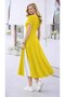 Women's Short Sleeve Asymmetrical Collar Button Detailed Midi Viscose Dress - 2