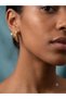 Puffy Heart Geometric Design Gold Earrings - 2