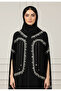 Beaded Cape Abaya |Crepe Fabric - 2