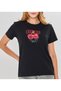 Women's Black 100% Cotton Cherries Printed T-Shirt - 4